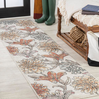 Giglio Modern Botanical Flower Area Rug - JONATHAN Y