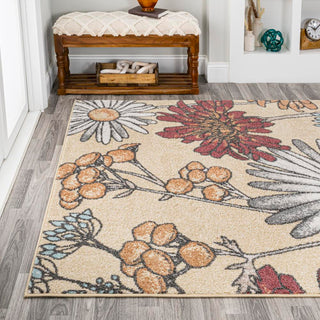 Dizi Modern Botanical Wildflower  Area Rug - JONATHAN Y