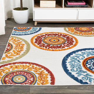 Circus Medallion High-low Indoor/outdoor Area Rug - JONATHAN Y