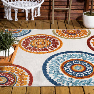 Circus Medallion High-low Indoor/outdoor Area Rug - JONATHAN Y
