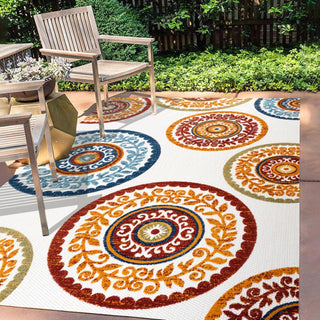 Circus Medallion High-low Indoor/outdoor Area Rug - JONATHAN Y