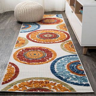 Circus Medallion High-low Indoor/outdoor Area Rug - JONATHAN Y