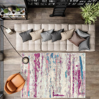 Contemporary Pop Modern Abstract Brushstroke Area Rug - JONATHAN Y