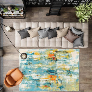 Contemporary Pop Modern Abstract Waterfall Area Rug - JONATHAN Y