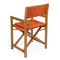 Waldo Classic Mid-Century Outdoor Acacia Wood Foldable Diamond-Quilted Back Director Chair with Cushion