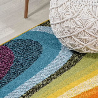Flow Abstract Swirl Area Rug - JONATHAN Y