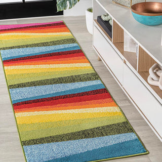 Prism Geometric Striped Area Rug - JONATHAN Y