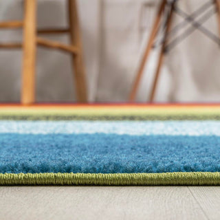 Prism Geometric Striped Area Rug - JONATHAN Y