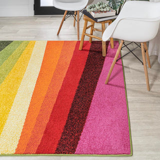 Prism Geometric Striped Area Rug - JONATHAN Y