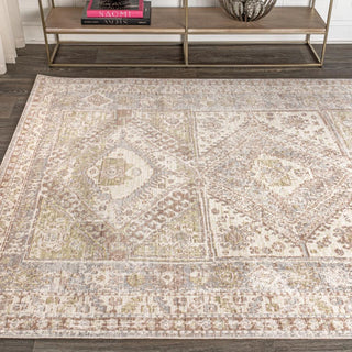 Darija Ornate Geometric Medallion Area Rug - JONATHAN Y