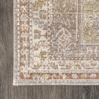 Darija Ornate Geometric Medallion Area Rug - JONATHAN Y
