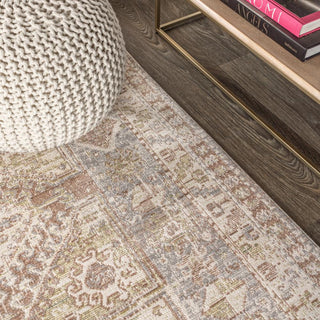 Darija Ornate Geometric Medallion Area Rug - JONATHAN Y