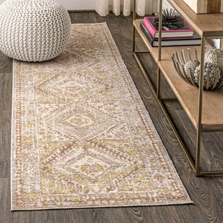 Darija Ornate Geometric Medallion Area Rug - JONATHAN Y