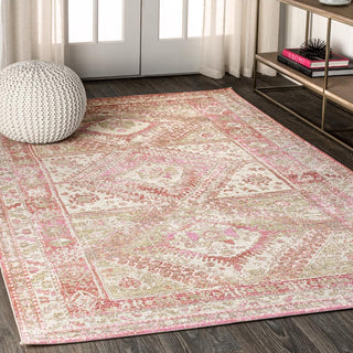 Darija Ornate Geometric Medallion Area Rug - JONATHAN Y