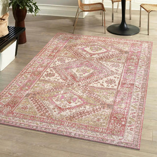Darija Ornate Geometric Medallion Area Rug - JONATHAN Y