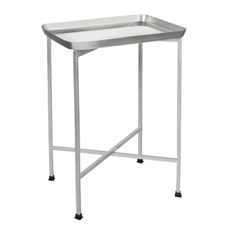 Sterling 26.25" Industrial Classic Metal Foldable Rectangular End Table and Side Table with Removable Tray Top