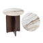 White Marble/Walnut Wood