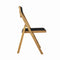 Olivier Coastal Modern Wood Roped Folding Chair with Adjustable Back