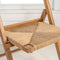 Kiawah Coastal Modern Wood Woven Seagrass Folding Chair