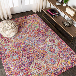 Flori Bohemian Medallion Area Rug - JONATHAN Y