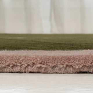 Whimsical Modern Border Geometric Handwoven Wool Area Rug - JONATHAN Y