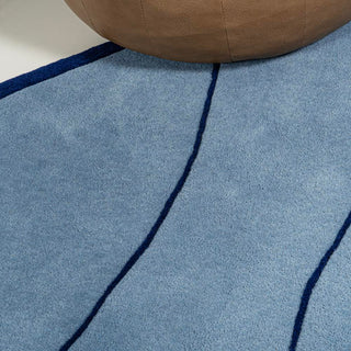 Mosaic Coastal Geometric Border Handwoven Wool Area Rug - JONATHAN Y