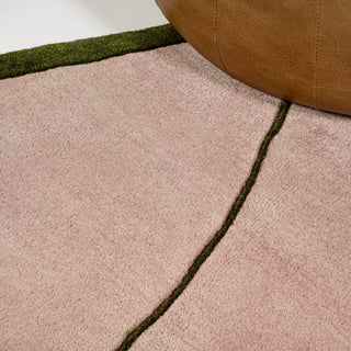 Mosaic Coastal Geometric Border Handwoven Wool Area Rug - JONATHAN Y