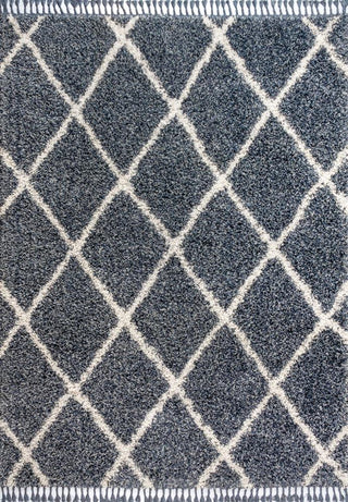 Gabrielle mercer Shag Plush Tassel Moroccan Geometric Trellis Area Rug - JONATHAN Y