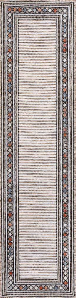 Sebastian High-low Modern Diamond Border Indoor/Outdoor Area Rug - JONATHAN Y