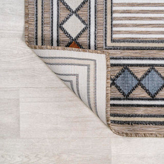 Sebastian High-low Modern Diamond Border Indoor/Outdoor Area Rug - JONATHAN Y