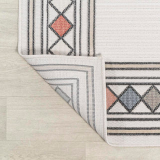 Sebastian High-low Modern Diamond Border Indoor/Outdoor Area Rug - JONATHAN Y