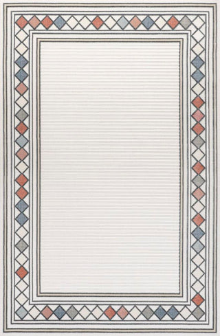 Sebastian High-low Modern Diamond Border Indoor/Outdoor Area Rug - JONATHAN Y