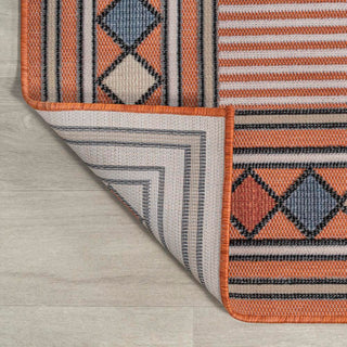 Sebastian High-low Modern Diamond Border Indoor/Outdoor Area Rug