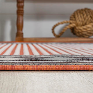 Sebastian High-low Modern Diamond Border Indoor/Outdoor Area Rug