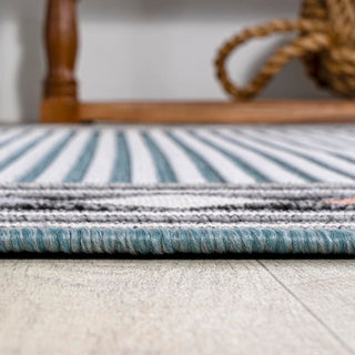 Sebastian High-low Modern Diamond Border Indoor/Outdoor Area Rug