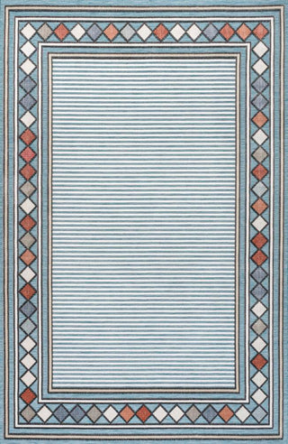 Sebastian High-low Modern Diamond Border Indoor/Outdoor Area Rug