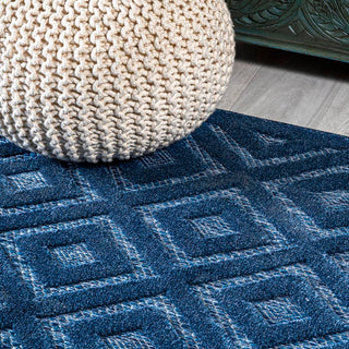 Portmany Neutral Diamond Trellis Indoor/outdoor Area Rug