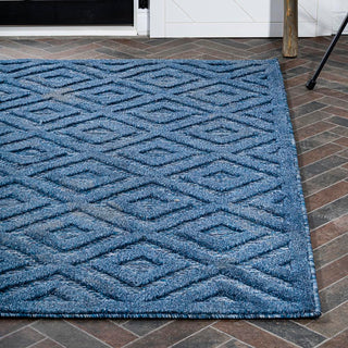 Portmany Neutral Diamond Trellis Indoor/outdoor Area Rug