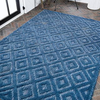 Portmany Neutral Diamond Trellis Indoor/outdoor Area Rug