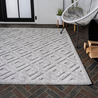 Portmany Neutral Diamond Trellis Indoor/outdoor Area Rug