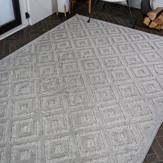 Portmany Neutral Diamond Trellis Indoor/outdoor Area Rug