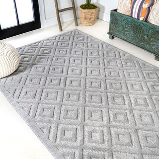 Portmany Neutral Diamond Trellis Indoor/outdoor Area Rug