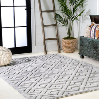 Portmany Neutral Diamond Trellis Indoor/outdoor Area Rug
