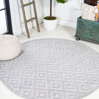 Portmany Neutral Diamond Trellis Indoor/outdoor Area Rug