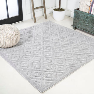 Portmany Neutral Diamond Trellis Indoor/outdoor Area Rug
