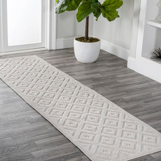 Portmany Neutral Diamond Trellis Indoor/outdoor Area Rug
