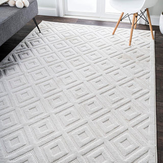 Portmany Neutral Diamond Trellis Indoor/outdoor Area Rug
