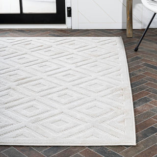 Portmany Neutral Diamond Trellis Indoor/outdoor Area Rug