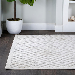 Portmany Neutral Diamond Trellis Indoor/outdoor Area Rug