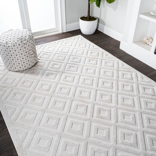Portmany Neutral Diamond Trellis Indoor/outdoor Area Rug